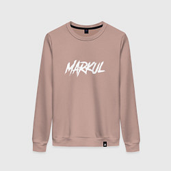 Свитшот хлопковый женский Markul, цвет: пыльно-розовый