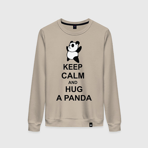 Женский свитшот Keep Calm & Hug A Panda / Миндальный – фото 1