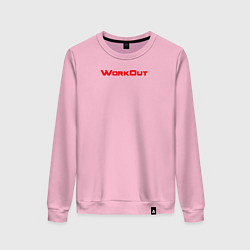 Свитшот хлопковый женский Фитнес Городских Улиц, цвет: светло-розовый