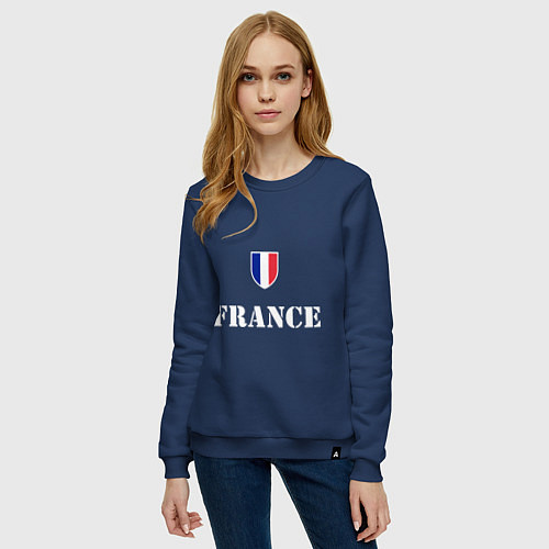 Женский свитшот France / Тёмно-синий – фото 3