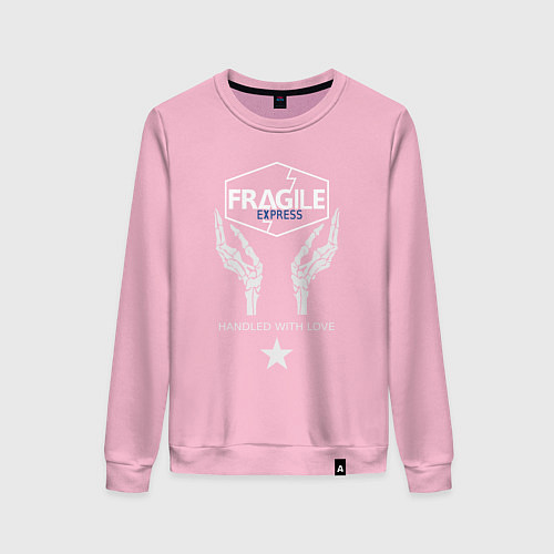 Женский свитшот Fragile Express / Светло-розовый – фото 1