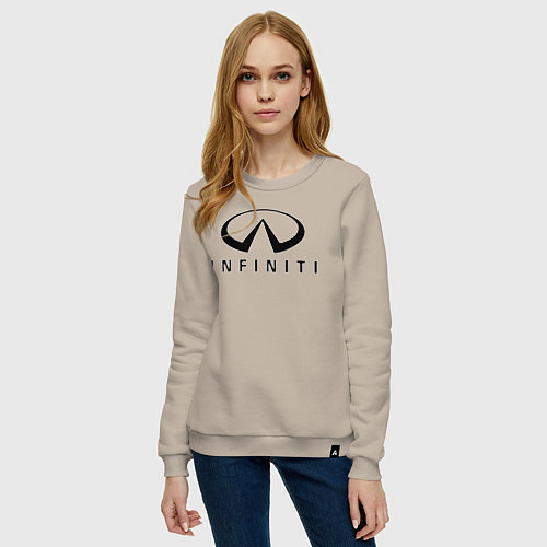 Женский свитшот Infiniti logo / Миндальный – фото 3