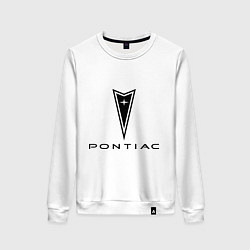 Свитшот хлопковый женский Pontiac logo, цвет: белый