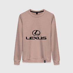 Свитшот хлопковый женский Lexus logo, цвет: пыльно-розовый