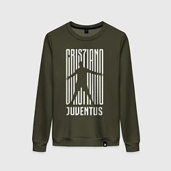 Свитшот хлопковый женский Cris7iano Juventus, цвет: хаки