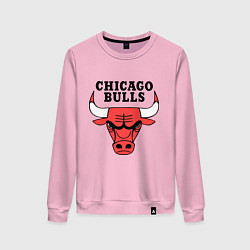 Свитшот хлопковый женский Chicago Bulls, цвет: светло-розовый