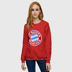 Свитшот хлопковый женский Bayern Munchen FC, цвет: красный — фото 2