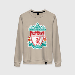 Свитшот хлопковый женский Liverpool FC, цвет: миндальный