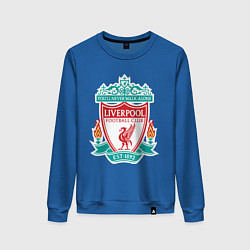 Свитшот хлопковый женский Liverpool FC, цвет: синий