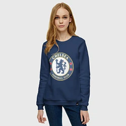 Свитшот хлопковый женский Chelsea FC, цвет: тёмно-синий — фото 2