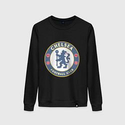 Свитшот хлопковый женский Chelsea FC, цвет: черный