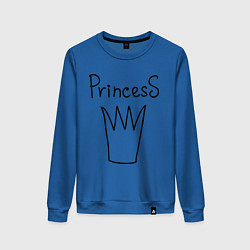 Свитшот хлопковый женский PrincesS picture, цвет: синий