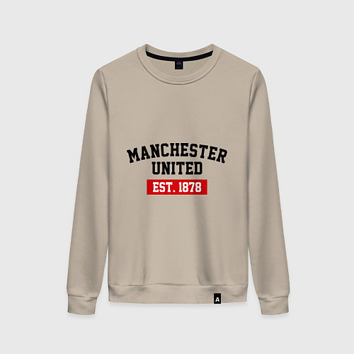 Женский свитшот FC Manchester United Est. 1878 / Миндальный – фото 1