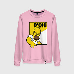 Свитшот хлопковый женский Homer D'OH!, цвет: светло-розовый