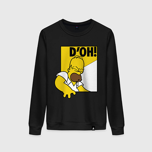Женский свитшот Homer D'OH! / Черный – фото 1