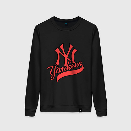 Женский свитшот New York Yankees logo / Черный – фото 1
