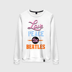 Женский свитшот Love peace the Beatles