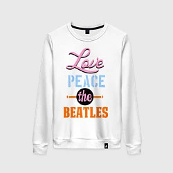 Женский свитшот Love peace the Beatles