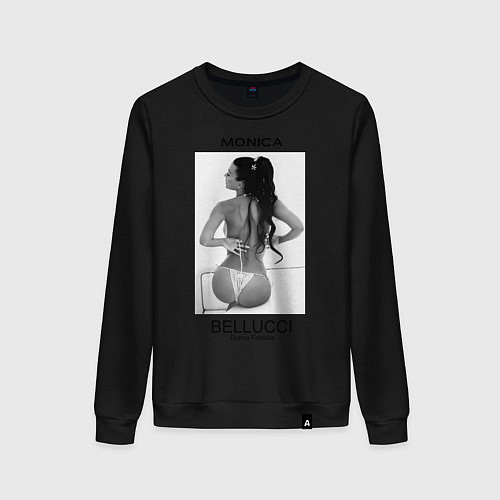 Женский свитшот Monica Bellucci: Donna Famosa / Черный – фото 1