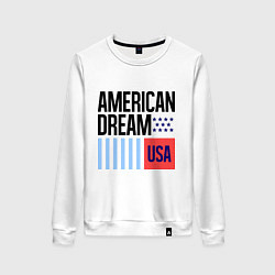 Свитшот хлопковый женский American Dream, цвет: белый
