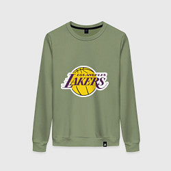 Свитшот хлопковый женский LA Lakers, цвет: авокадо