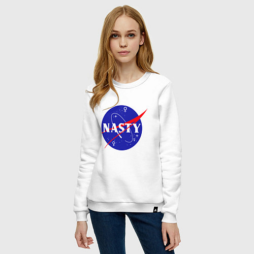 Женский свитшот Nasty NASA / Белый – фото 3