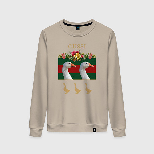 Женский свитшот GUSSI: Flowers Style / Миндальный – фото 1