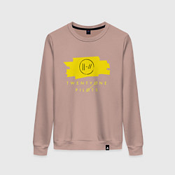 Свитшот хлопковый женский 21 Top: Yellow Trench, цвет: пыльно-розовый