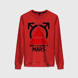 Свитшот хлопковый женский Thirty Seconds To Mars, цвет: красный