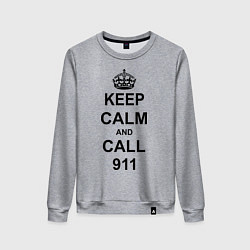 Женский свитшот Keep Calm & Call 911