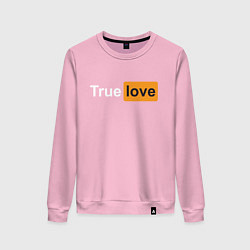 Свитшот хлопковый женский True Love, цвет: светло-розовый