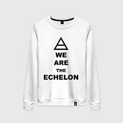 Свитшот хлопковый женский We are the echelon, цвет: белый