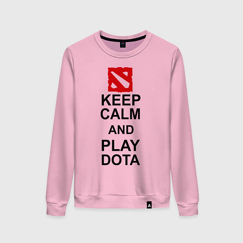 Женский свитшот Keep Calm & Play Dota / Светло-розовый – фото 1