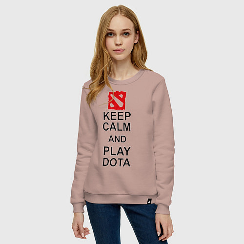 Женский свитшот Keep Calm & Play Dota / Пыльно-розовый – фото 3