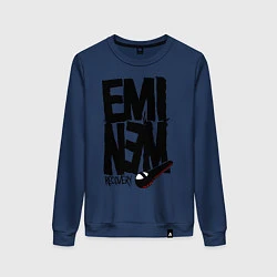 Свитшот хлопковый женский Eminem recovery, цвет: тёмно-синий