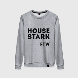 Свитшот хлопковый женский House Stark FTW, цвет: меланж