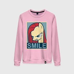 Свитшот хлопковый женский MLP: Smile, цвет: светло-розовый