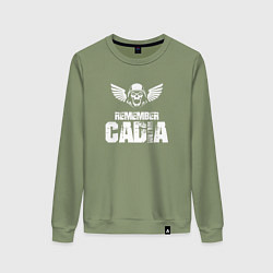 Свитшот хлопковый женский Remember Cadia - Warhammer, цвет: авокадо