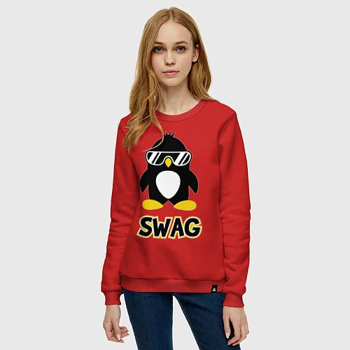 Женский свитшот SWAG Penguin / Красный – фото 3