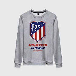 Свитшот хлопковый женский Atlecito de Madrid, цвет: меланж