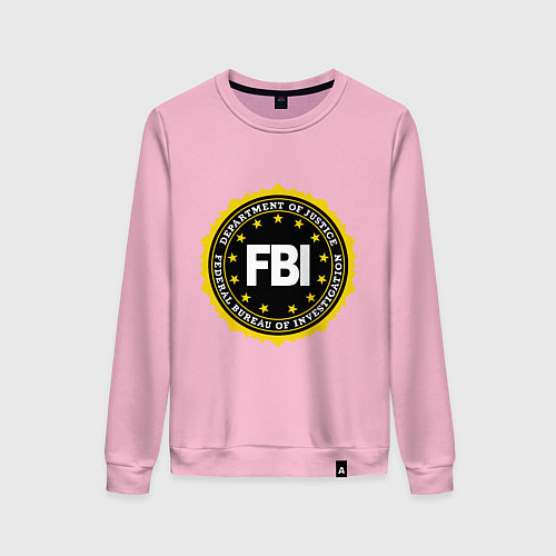 Женский свитшот FBI Departament / Светло-розовый – фото 1