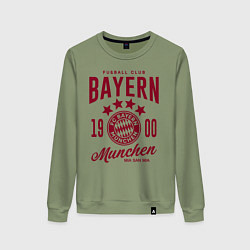 Свитшот хлопковый женский Bayern Munchen 1900, цвет: авокадо