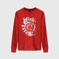 Свитшот хлопковый женский Blink-182: Smile, цвет: красный