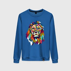 Свитшот хлопковый женский Lion Art, цвет: синий