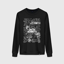 Свитшот хлопковый женский Arctic Monkeys: I'm in a Vest, цвет: черный