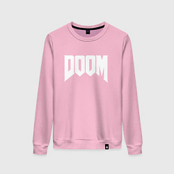 Свитшот хлопковый женский DOOM, цвет: светло-розовый