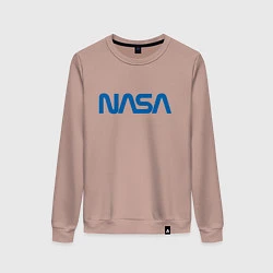 Свитшот хлопковый женский NASA, цвет: пыльно-розовый