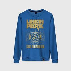 Свитшот хлопковый женский Linkin Park: Road to Revolution, цвет: синий