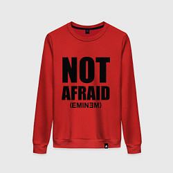 Свитшот хлопковый женский Not Afraid, цвет: красный
