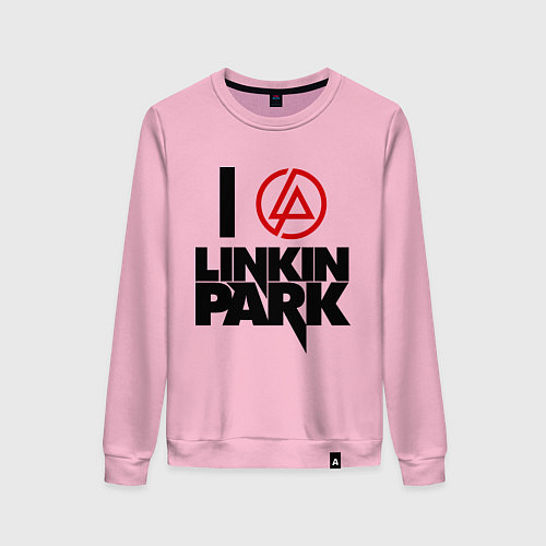 Женский свитшот I love Linkin Park / Светло-розовый – фото 1